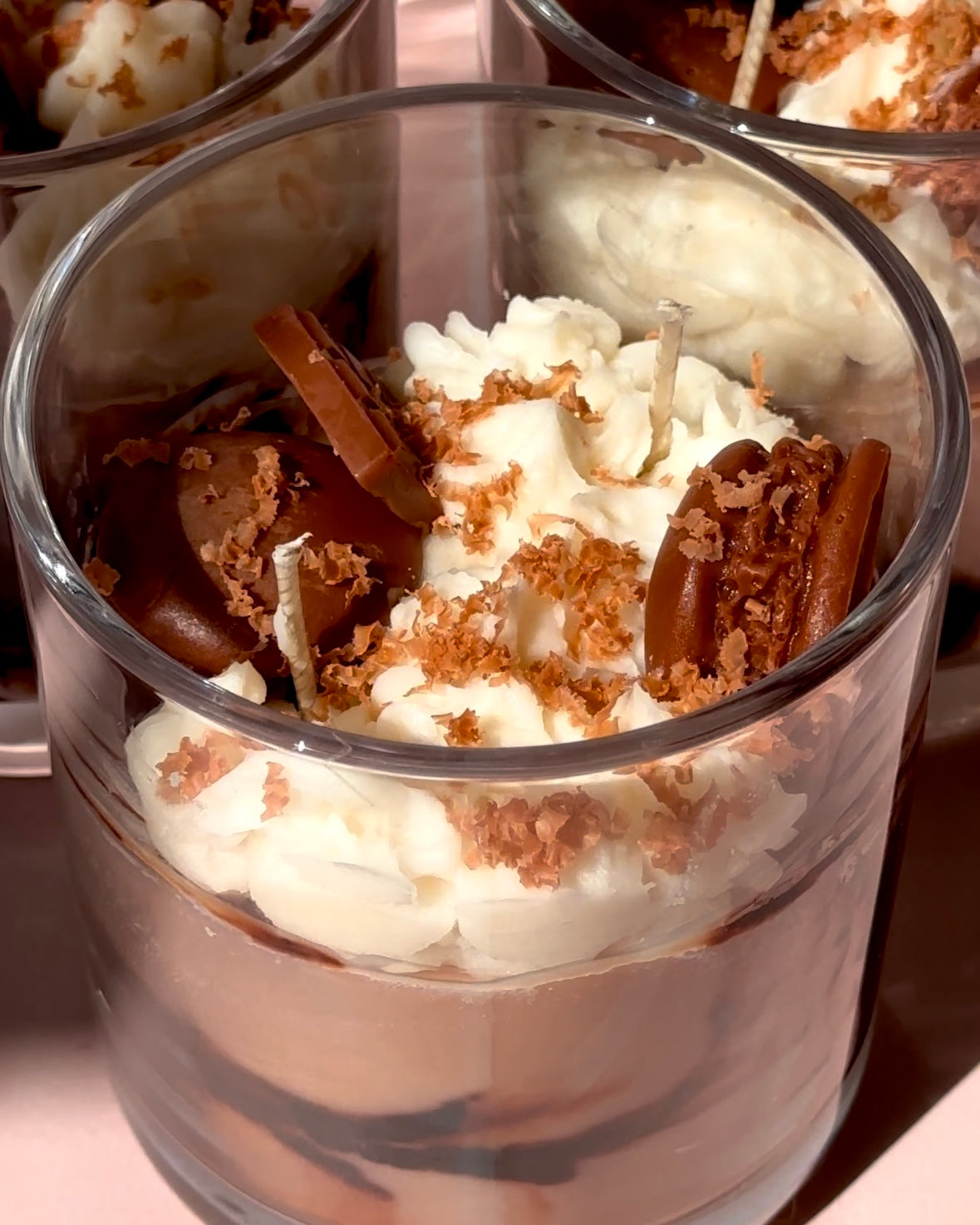 Chocolate Candle that looks and smells like the dessert.