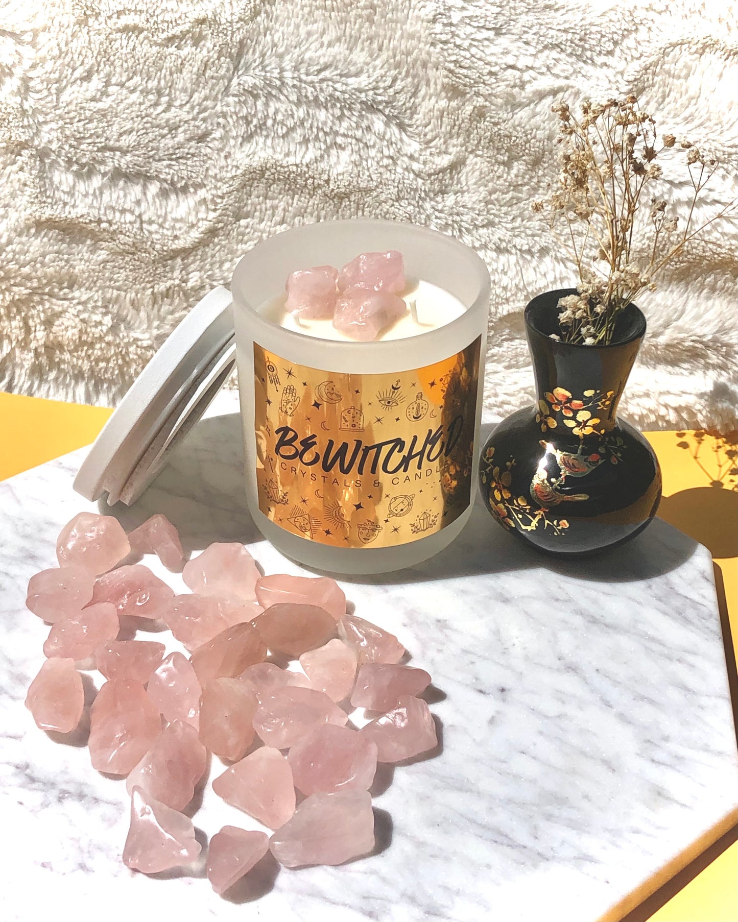 Custom Scent & Crystal Candle