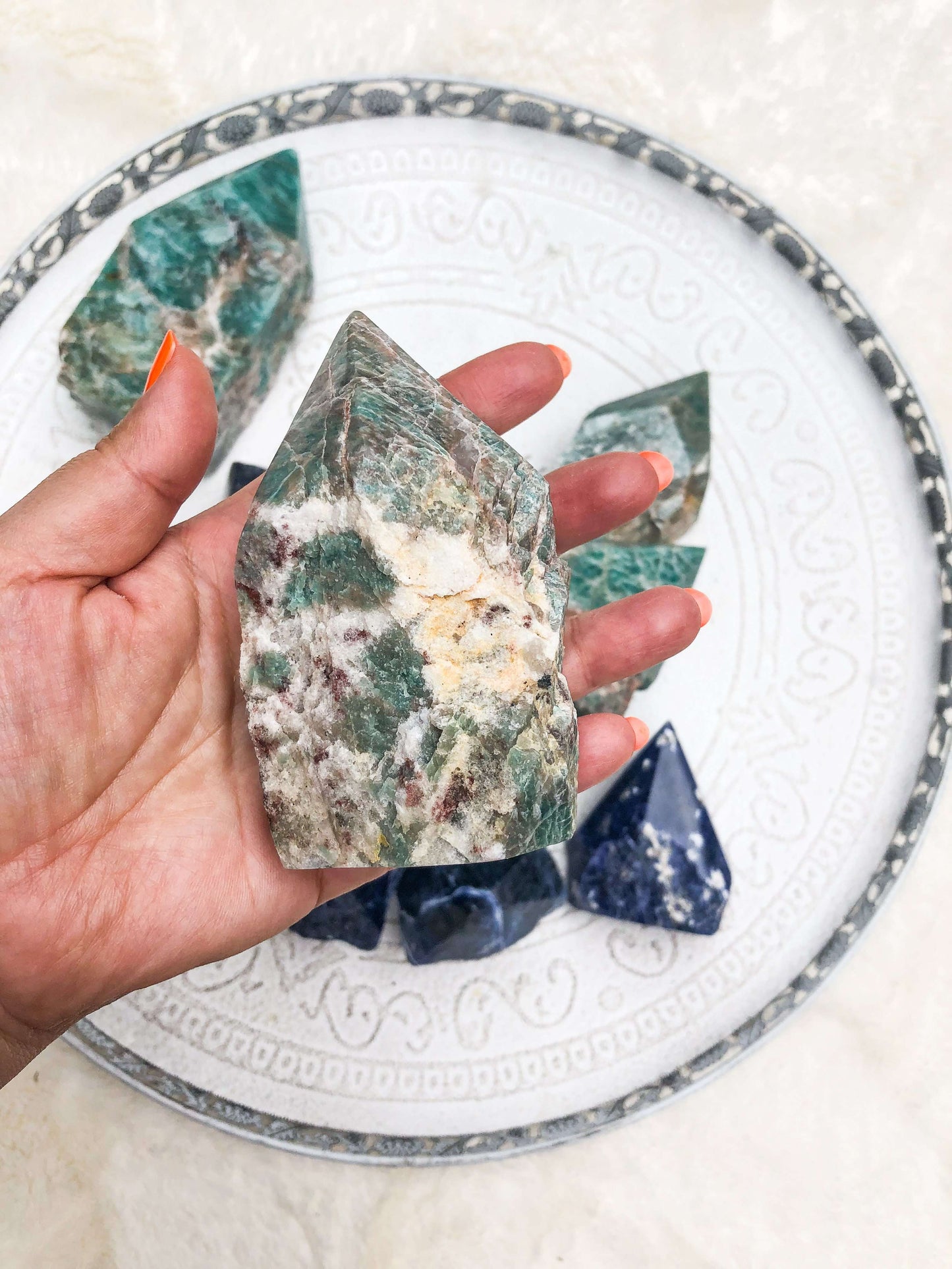 Amazonite raw cut crystal