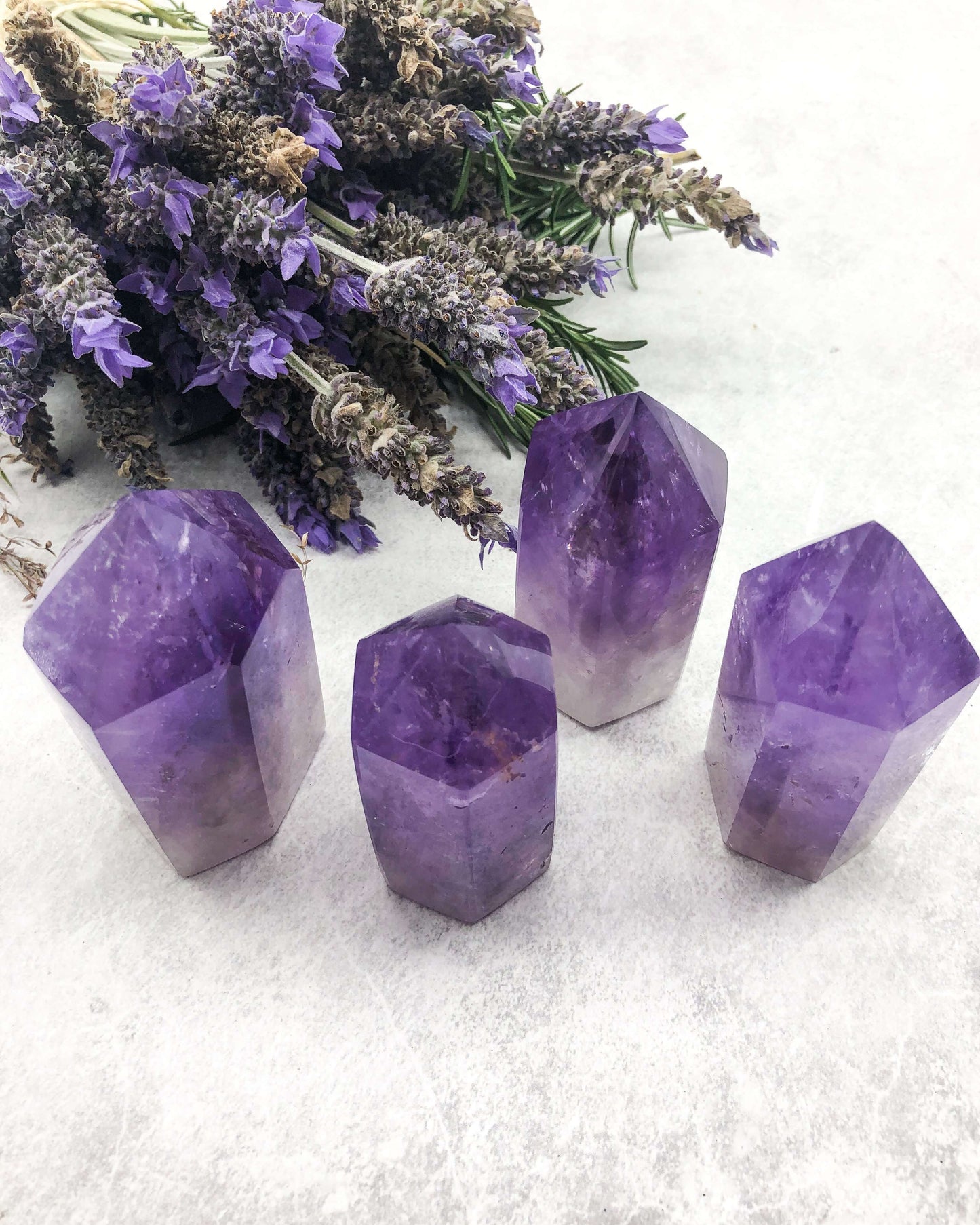 Polished Amethyst Points, Extra Grade