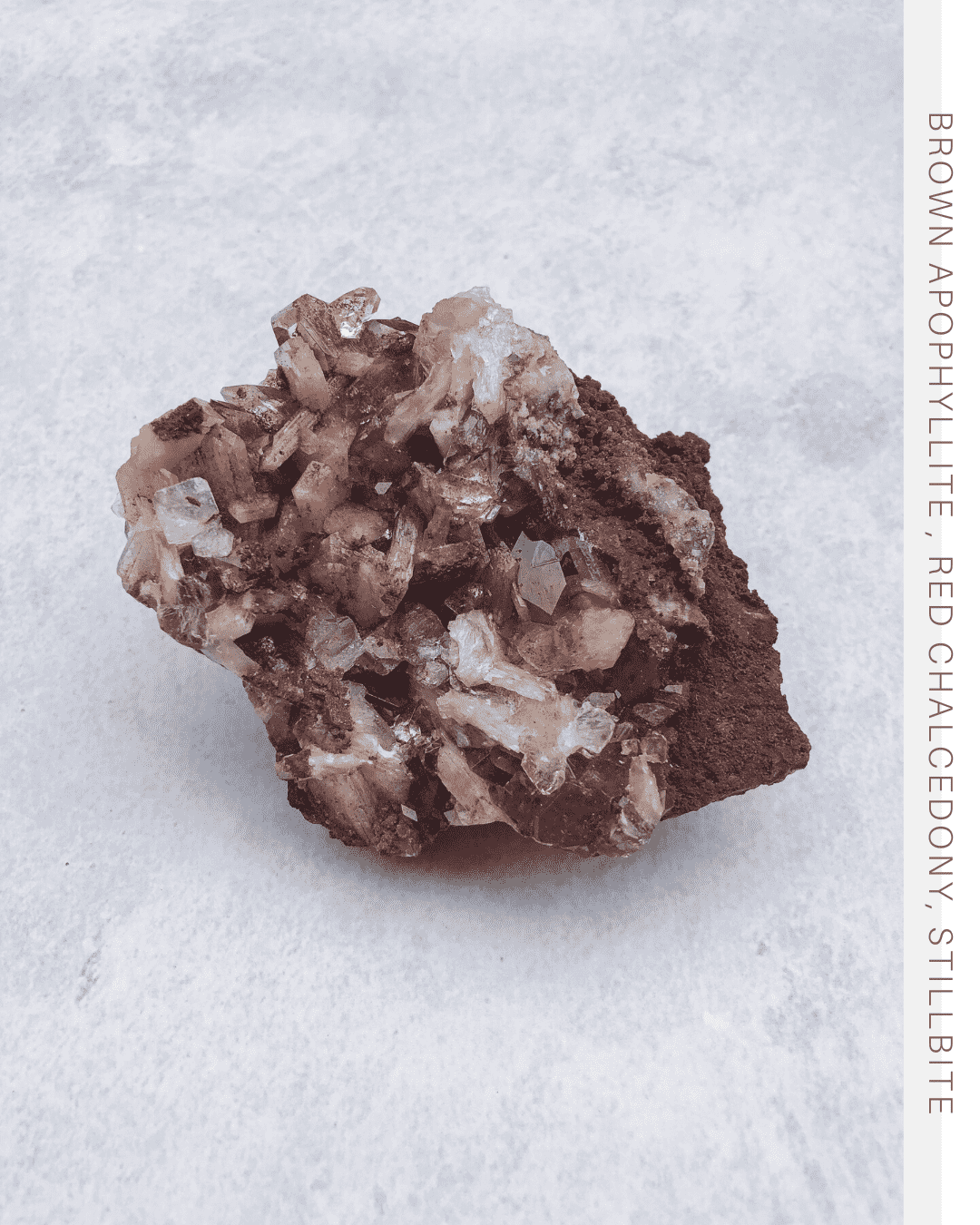 Load image into Gallery viewer, RARE Brown Apophyllite, Red Chalcedony and Stilbite specimen
